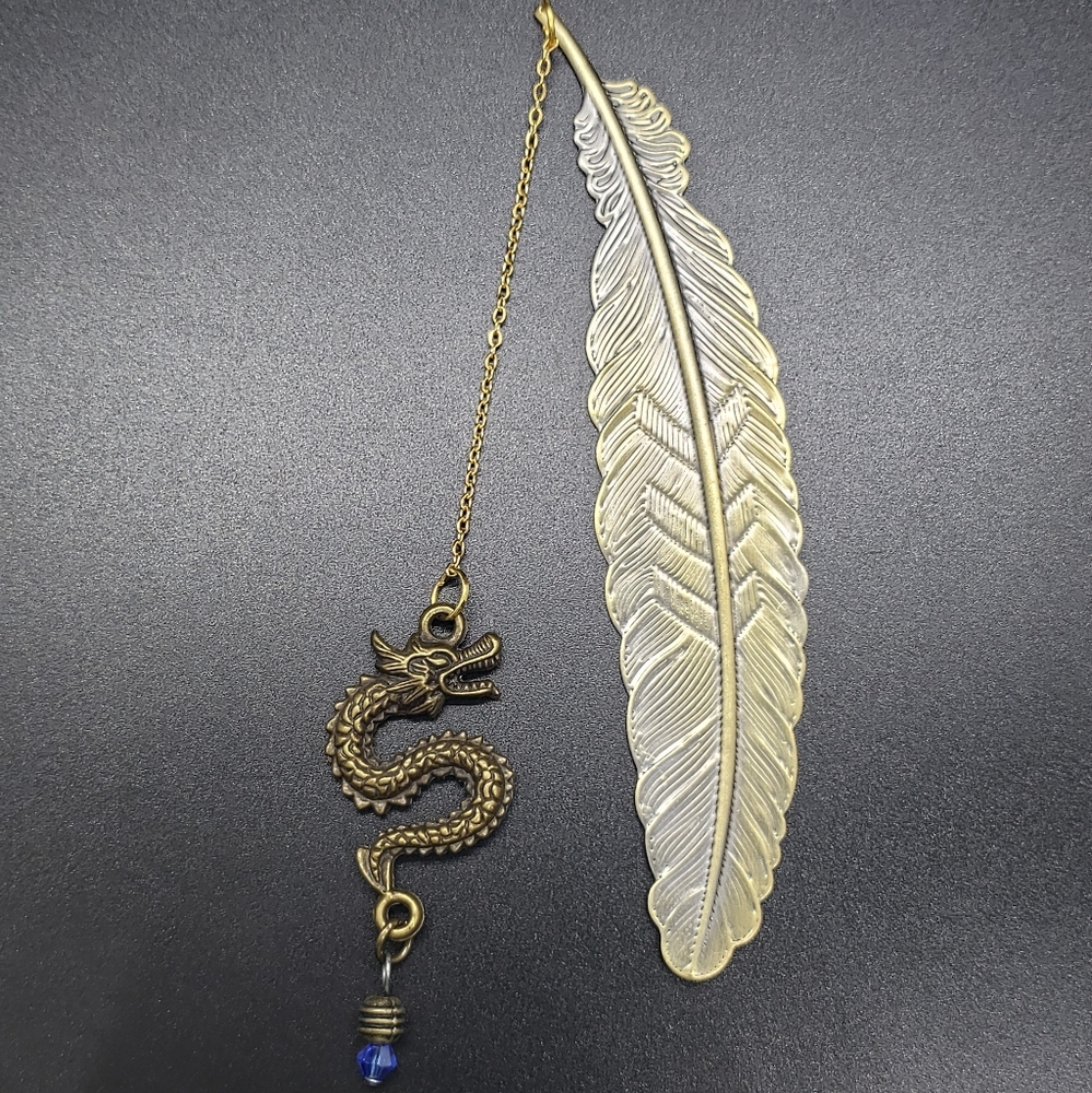 Feather Dragon Hand Crafted Bookmark